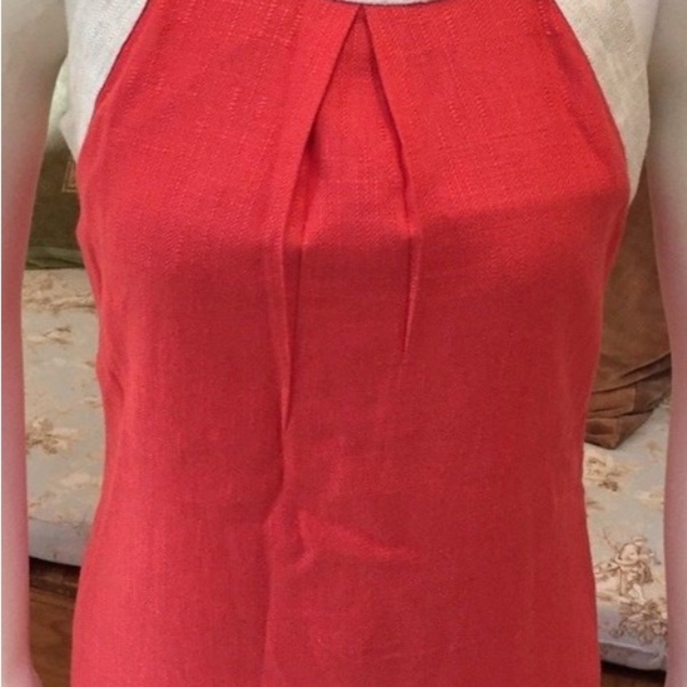 Banana Republic Coral and White Dress